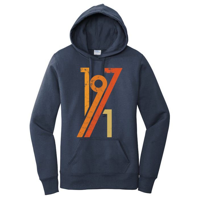 Birthday Vintage 70s Style 1971 Women's Pullover Hoodie