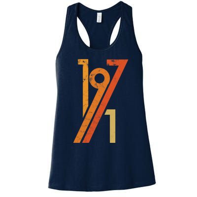 Birthday Vintage 70s Style 1971 Women's Racerback Tank