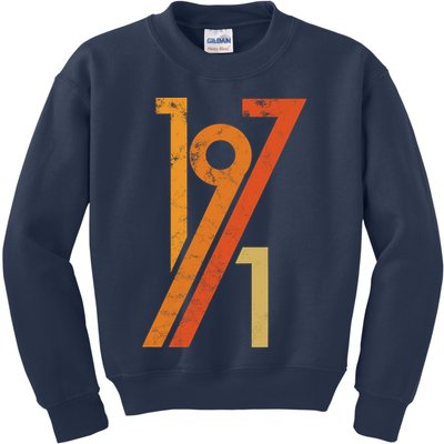 Birthday Vintage 70s Style 1971 Kids Sweatshirt