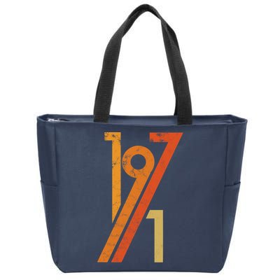 Birthday Vintage 70s Style 1971 Zip Tote Bag