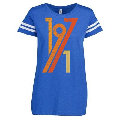 Birthday Vintage 70s Style 1971 Enza Ladies Jersey Football T-Shirt