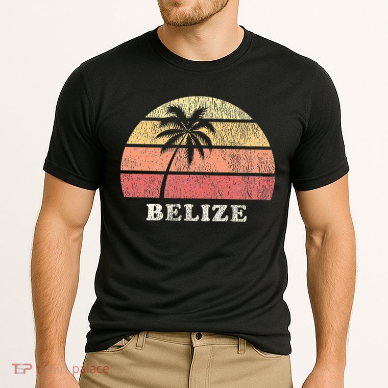 Belize Vintage 70s Retro Throwback Design Cooling Performance Crew T-Shirt