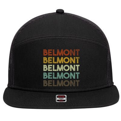 Belmont Vintage 80s Retro Style 7 Panel Mesh Trucker Snapback Hat