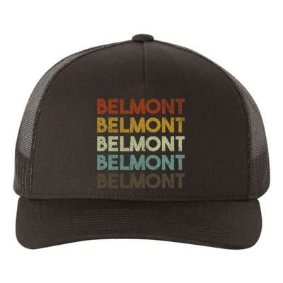 Belmont Vintage 80s Retro Style Yupoong Adult 5-Panel Trucker Hat