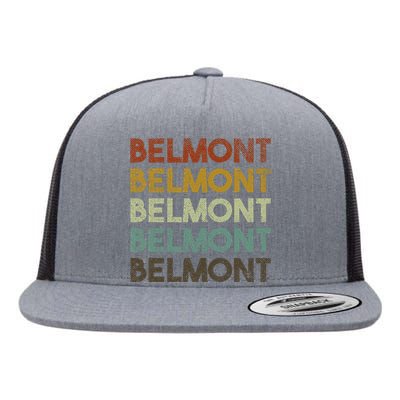 Belmont Vintage 80s Retro Style Flat Bill Trucker Hat