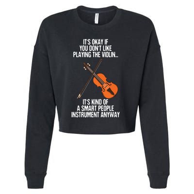 Best Violin Art For Men Women Instrument Violin Player Cropped Pullover Crew