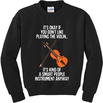 Best Violin Art For Men Women Instrument Violin Player Kids Sweatshirt