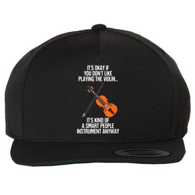 Best Violin Art For Men Women Instrument Violin Player Wool Snapback Cap