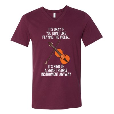 Best Violin Art For Men Women Instrument Violin Player V-Neck T-Shirt