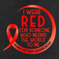 Burn Victims Awareness Red Ribbon I Wear Red For Someone Who 11oz C Handle Ceramic Mug