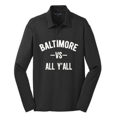 Baltimore Vs All Y’All Silk Touch Performance Long Sleeve Polo