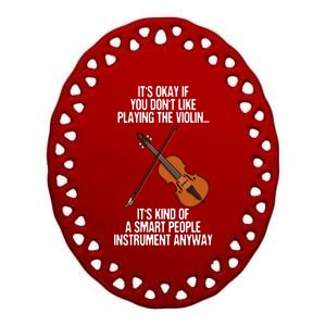 Best Violin Art Instrut Violin Player Gift Ceramic Oval Ornament