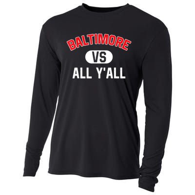 Baltimore Vs All YAll Funny Baltimore Cooling Performance Long Sleeve Crew