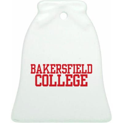 Bakersfield Vintage Arch College Ceramic Bell Ornament