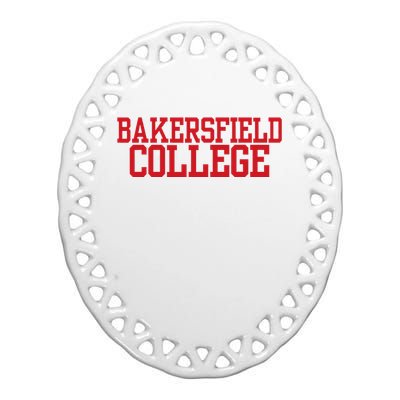 Bakersfield Vintage Arch College Ceramic Oval Ornament