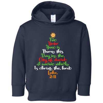 Bible Verse As Christmas Tree Toddler Hoodie