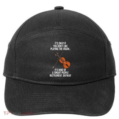 Best Violin Art Instrument Violin Player 7-Panel Snapback Hat