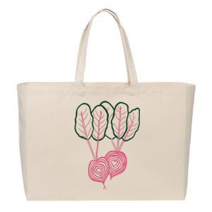 Beet Vegetable Cotton Canvas Jumbo Tote