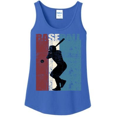 Baseball Vintage Baseball Player Distressed Gift Ladies Essential Tank