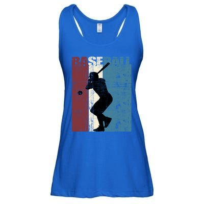 Baseball Vintage Baseball Player Distressed Gift Ladies Essential Flowy Tank