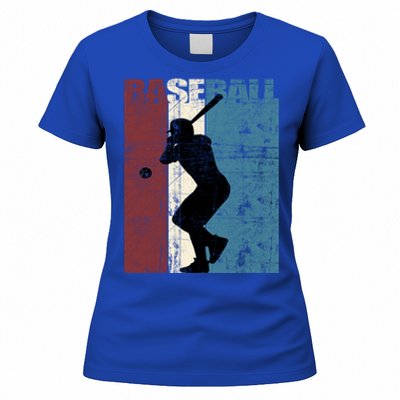 Baseball Vintage Baseball Player Distressed Gift Women's T-Shirt