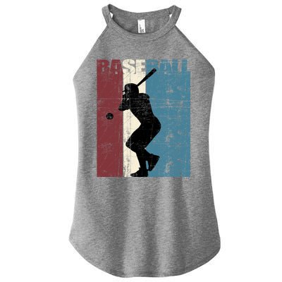 Baseball Vintage Baseball Player Distressed Gift Women's Perfect Tri Rocker Tank