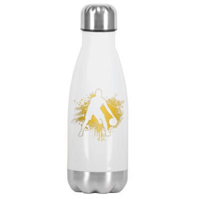 Basketball Vintage Bball Player Coach Sports Baller  Stainless Steel Insulated Water Bottle