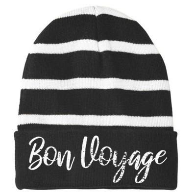 Bon Voyage Striped Beanie with Solid Band