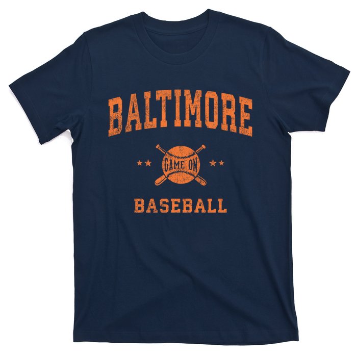 Baltimore Vintage Baseball Throwback Retro Design T-Shirt