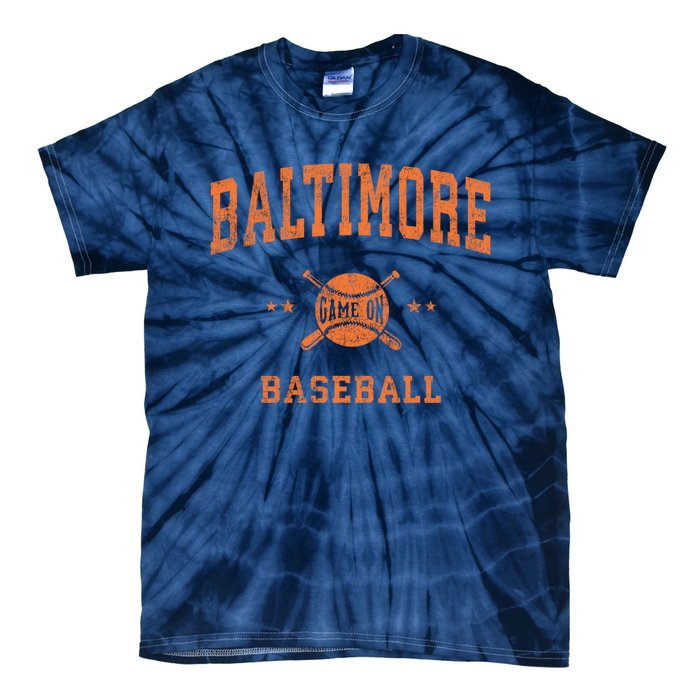 Baltimore Vintage Baseball Throwback Retro Design Tie-Dye T-Shirt