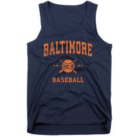 Baltimore Vintage Baseball Throwback Retro Design Tank Top