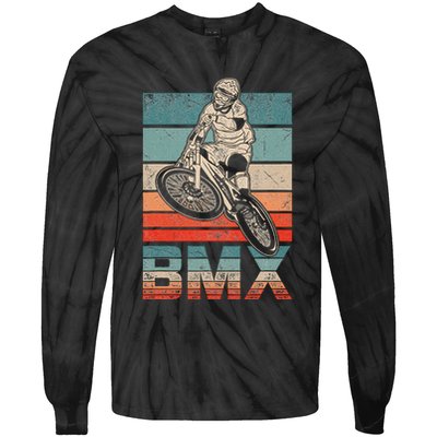 Bmx Vintage Bike Fans Gift Bike Bmx Tie-Dye Long Sleeve Shirt
