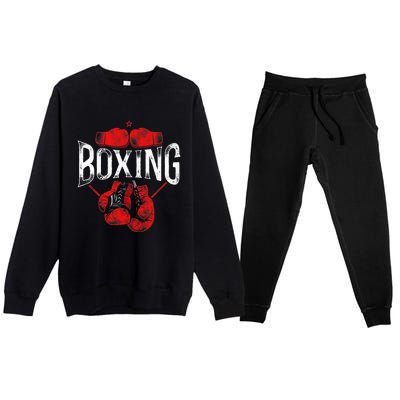 Boxing Vintage Boxing Premium Crewneck Sweatsuit Set