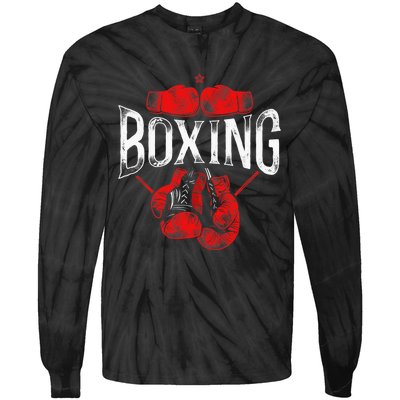 Boxing Vintage Boxing Tie-Dye Long Sleeve Shirt