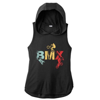 Bmx Vintage Bike Ladies PosiCharge Tri-Blend Wicking Draft Hoodie Tank