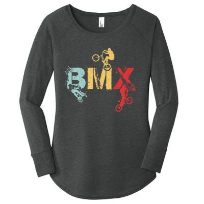 Bmx Vintage Bike Women's Perfect Tri Tunic Long Sleeve Shirt