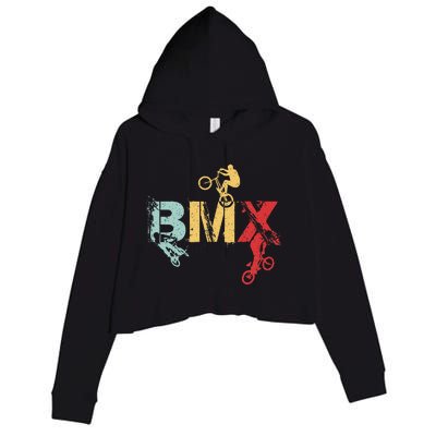 Bmx Vintage Bike Crop Fleece Hoodie