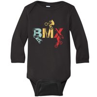 Bmx Vintage Bike Baby Long Sleeve Bodysuit