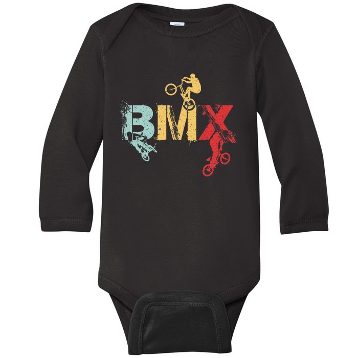 Bmx Vintage Bike Baby Long Sleeve Bodysuit