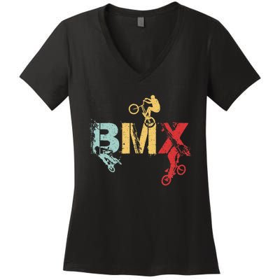 Bmx Vintage Bike Women's V-Neck T-Shirt