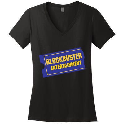 Blockbuster Video Women's V-Neck T-Shirt