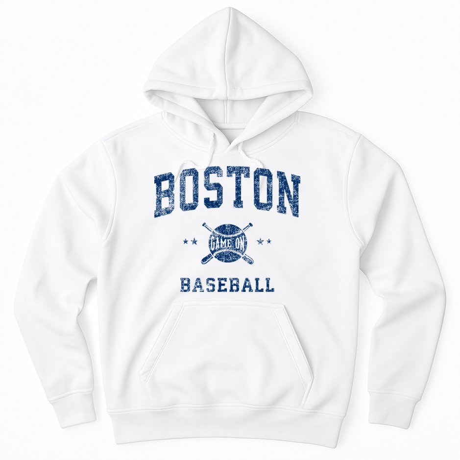 Boston Vintage Baseball Throwback Hoodie