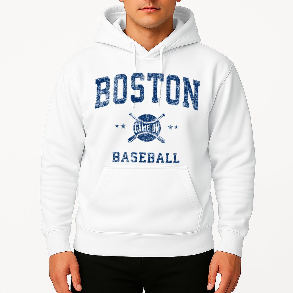 Boston Vintage Baseball Throwback Hoodie