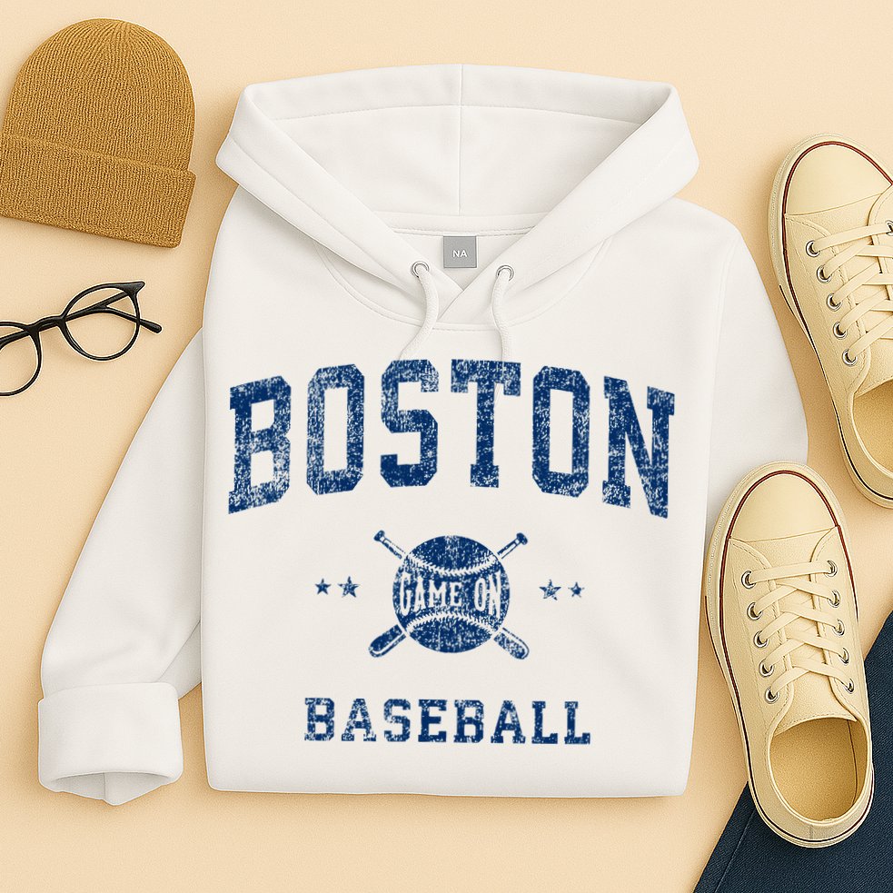 Boston Vintage Baseball Throwback Hoodie
