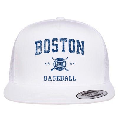 Boston Vintage Baseball Throwback Flat Bill Trucker Hat