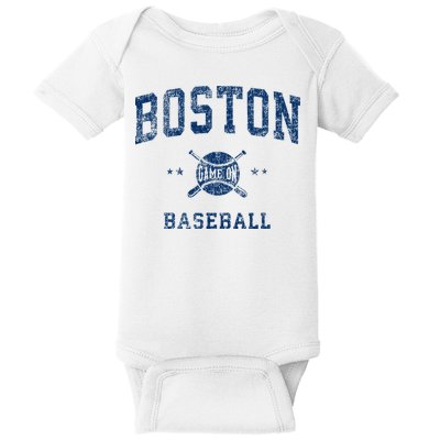 Boston Vintage Baseball Throwback Baby Bodysuit