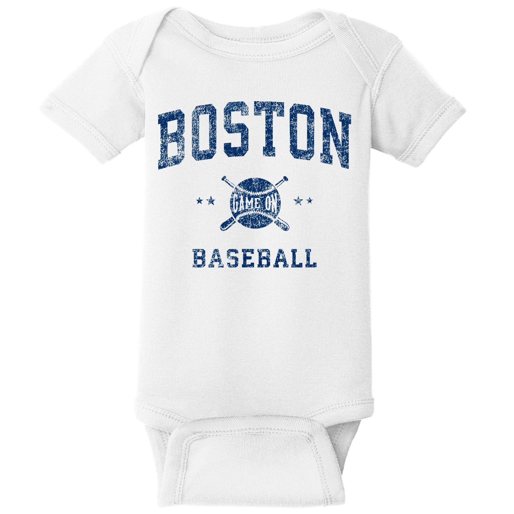 Boston Vintage Baseball Throwback Baby Bodysuit