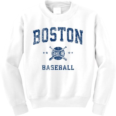 Boston Vintage Baseball Throwback Kids Sweatshirt