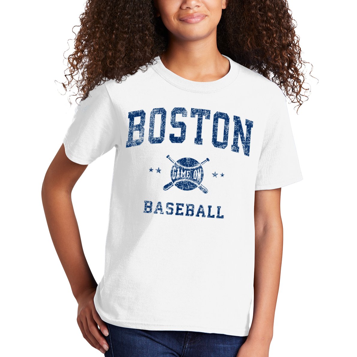 Boston Vintage Baseball Throwback Kids T-Shirt