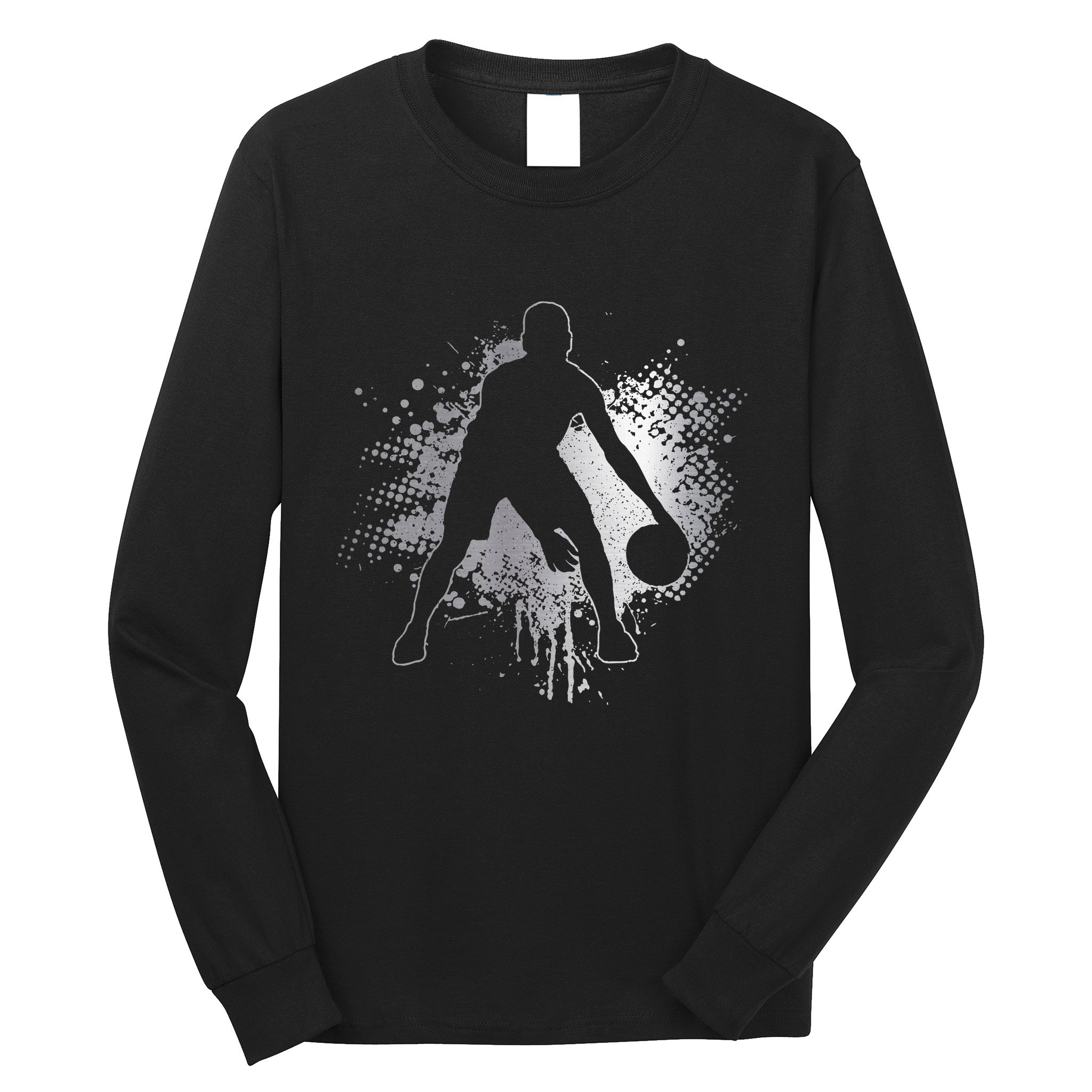 Basketball Vintage Bball Player Coach Sports Baller Long Sleeve Shirt